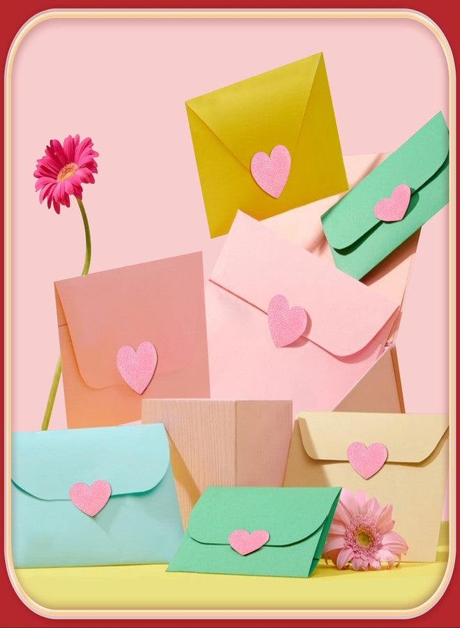 Yoblink Pink Heart Stickers,1.5" Glitter Valentines Stickers 500 per Roll,Valentine's Day Decorations(Pink) - Image 5